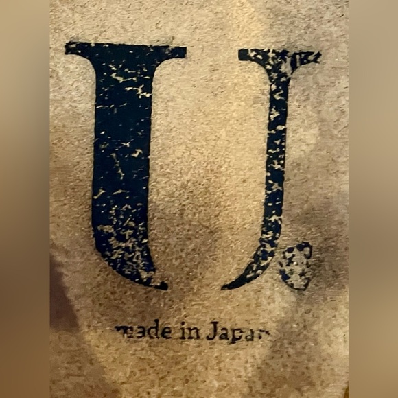 EUC Rare U-Dot Asymmetric Metallic Leather Slip-On Flats 7 Matte & Glossy Gold - Picture 2 of 16